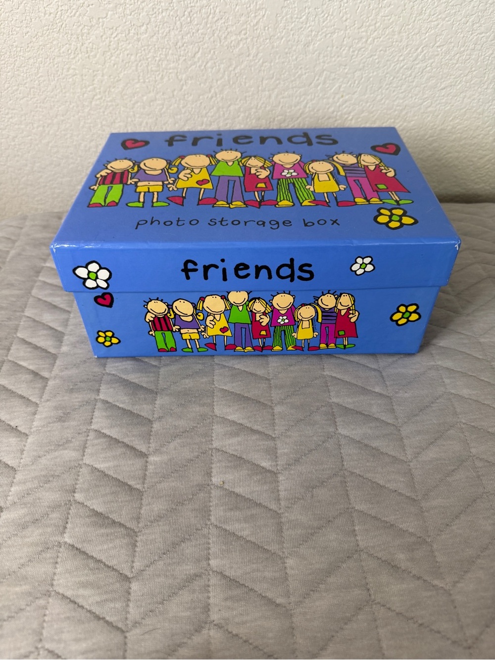 Friends Blue Photo Storage Box - Decorative Keepsake New Cute